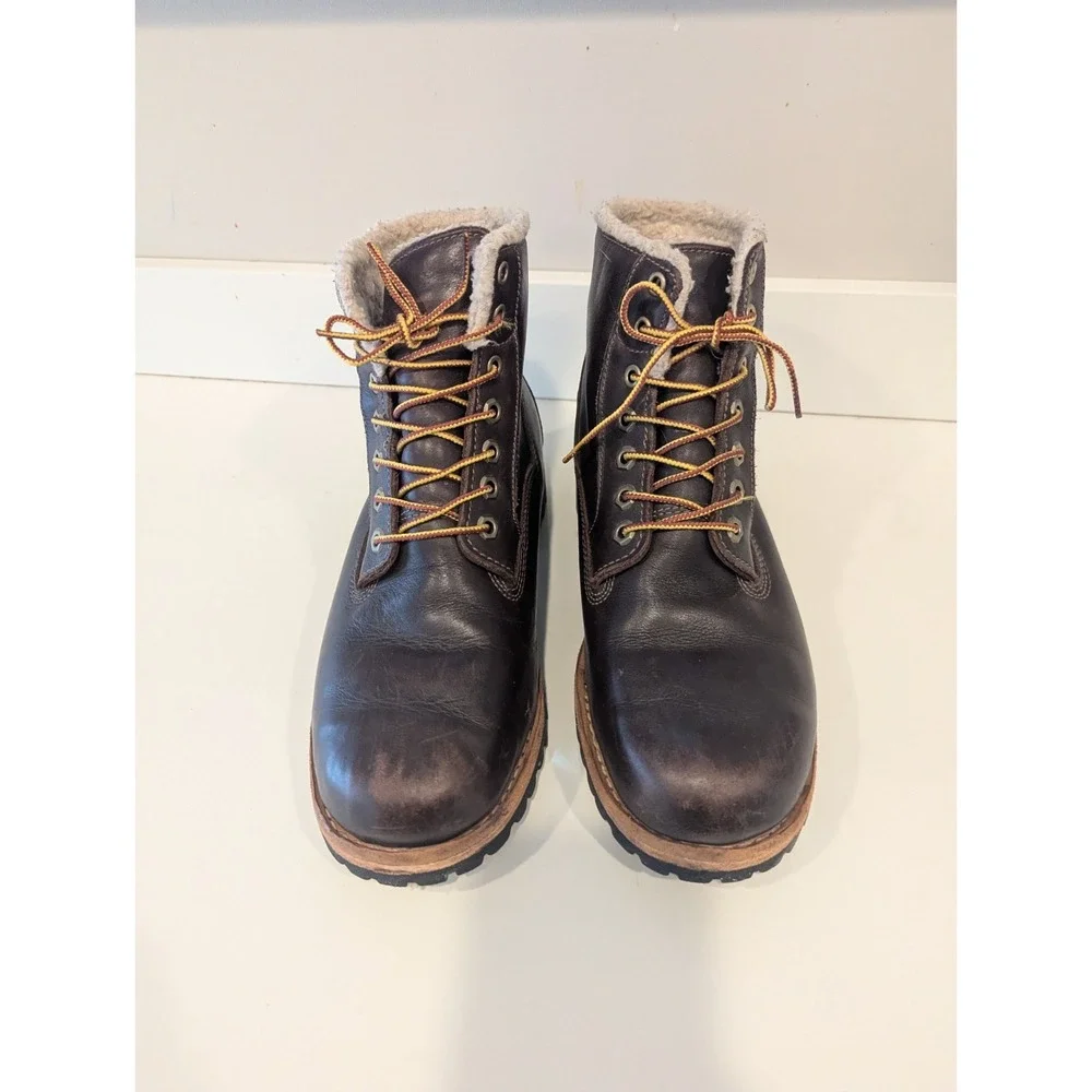 TIMBERLAND MENS Rugged EARTH KEEPERS HERITAGE LINED BOOTS TRAIL 6555A Size 8 W